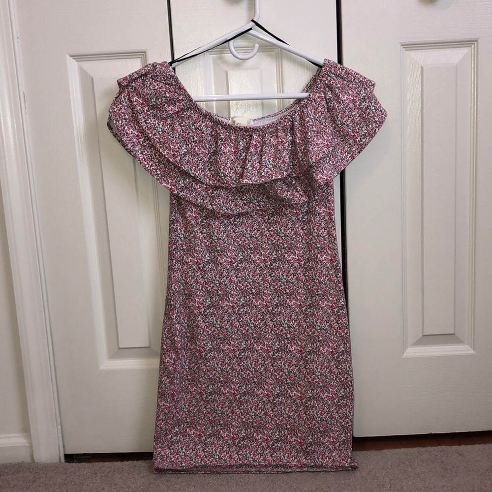 Flower print off shoulder dress🌷